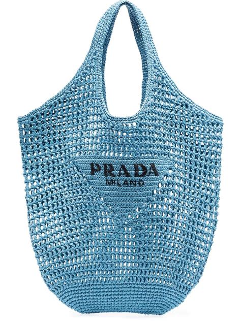 prada interwoven logo tote bag|prada tote.